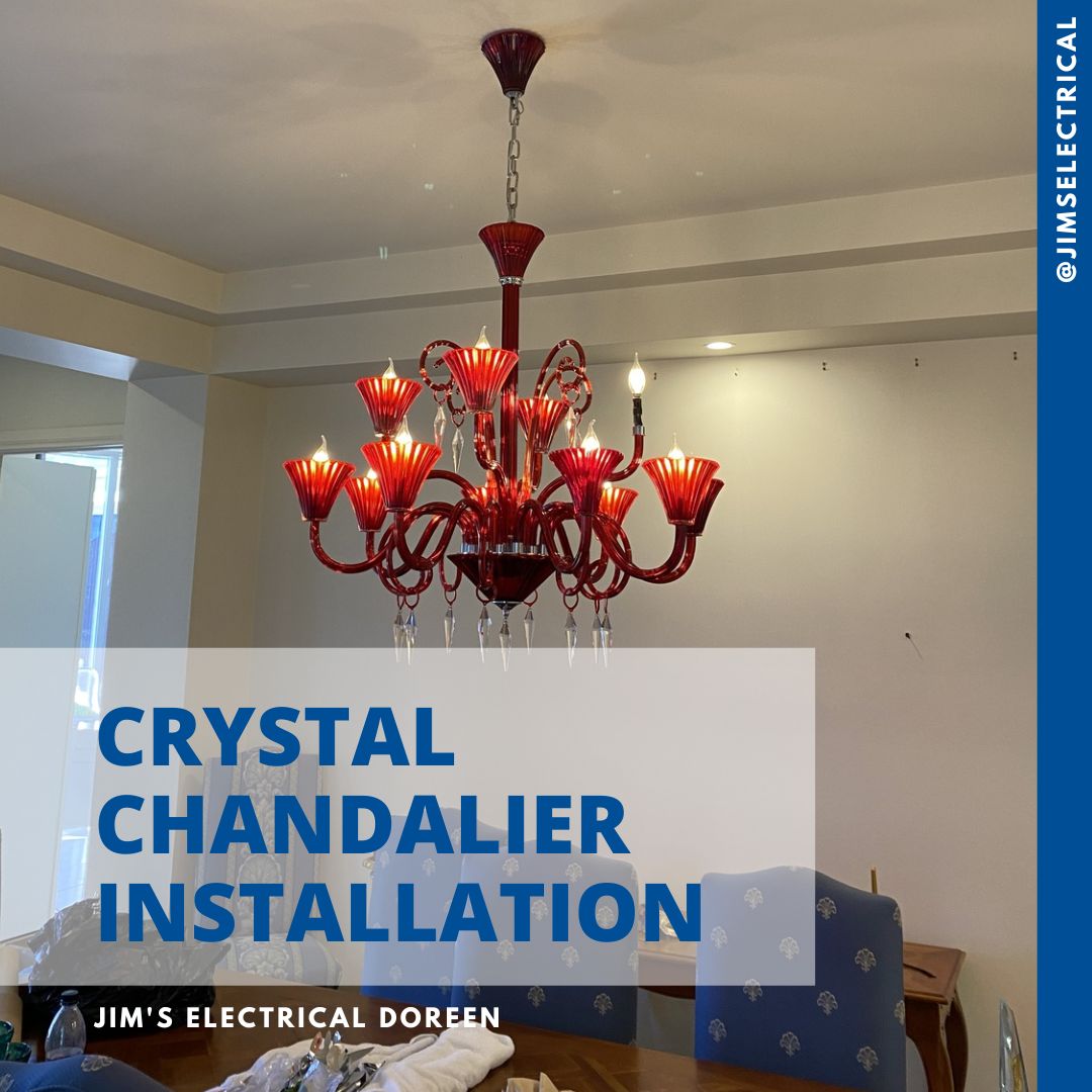 Crystal Chandelier Installation